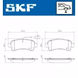 Jeu de 4 plaquettes de frein arrière SKF VKBP 90769 E - Visuel 2