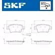 Jeu de 4 plaquettes de frein arrière SKF VKBP 90787 E - Visuel 2