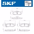 Jeu de 4 plaquettes de frein arrière SKF VKBP 90824 A - Visuel 2