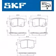 Jeu de 4 plaquettes de frein arrière SKF VKBP 90867 A - Visuel 2