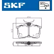 Jeu de 4 plaquettes de frein arrière SKF VKBP 90897 A - Visuel 2
