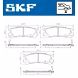 Jeu de 4 plaquettes de frein arrière SKF VKBP 90902 A - Visuel 2