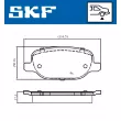 Jeu de 4 plaquettes de frein arrière SKF VKBP 90972 - Visuel 2