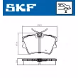 Jeu de 4 plaquettes de frein arrière SKF VKBP 90983 - Visuel 2