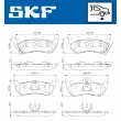 Jeu de 4 plaquettes de frein arrière SKF VKBP 91077 E - Visuel 2