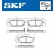 Jeu de 4 plaquettes de frein arrière SKF VKBP 91087 A - Visuel 2