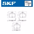 Jeu de 4 plaquettes de frein arrière SKF VKBP 91126 A - Visuel 2