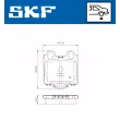 Jeu de 4 plaquettes de frein arrière SKF VKBP 91131 A - Visuel 2