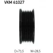 Poulie renvoi/transmission, courroie trapézoïdale à nervures SKF VKM 61027 - Visuel 3