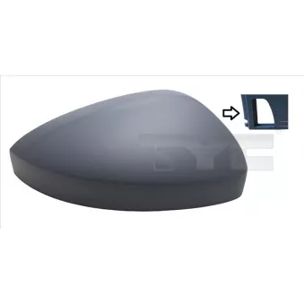 Revêtement, rétroviseur extérieur TYC 337-0291-2