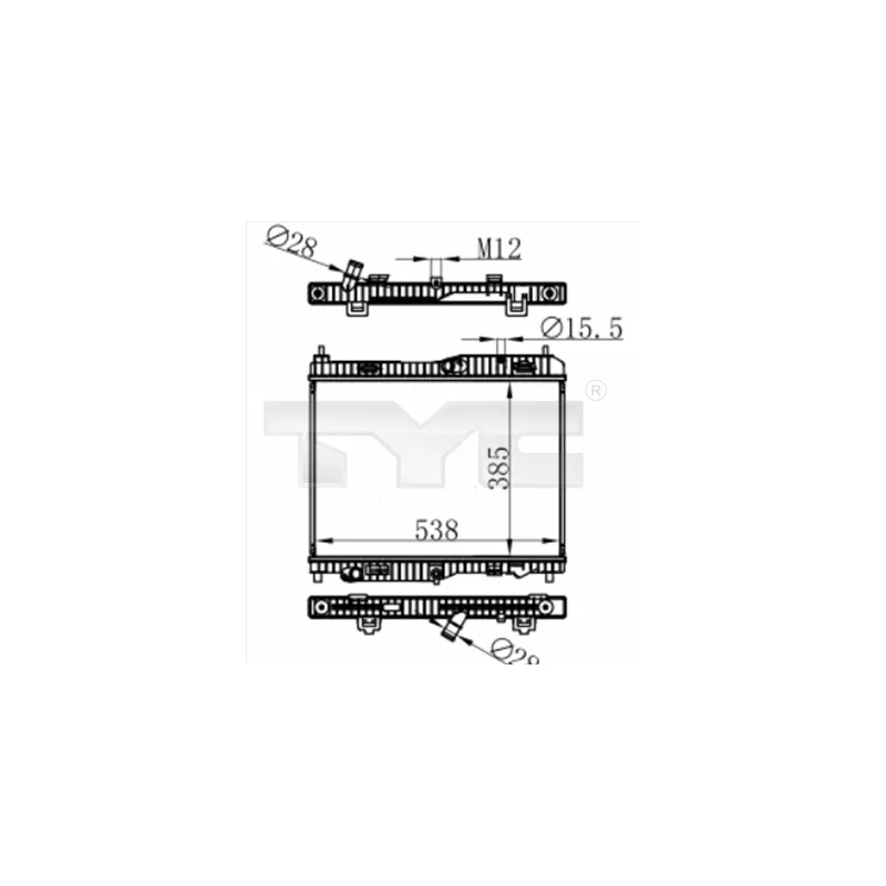 Radiateur, refroidissement du moteur TYC 710-0059