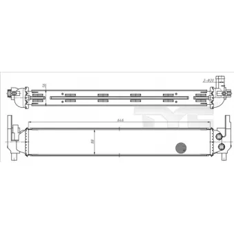 Radiateur, refroidissement du moteur TYC 737-0070