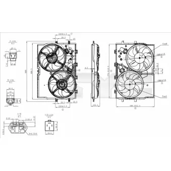 Ventilateur, refroidissement du moteur TYC 809-0039