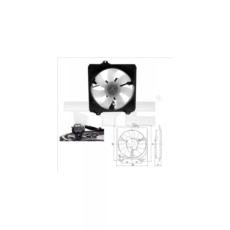Ventilateur, refroidissement du moteur TYC 836-0009