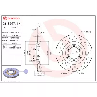 Jeu de 2 disques de frein avant BREMBO 09.B267.1X