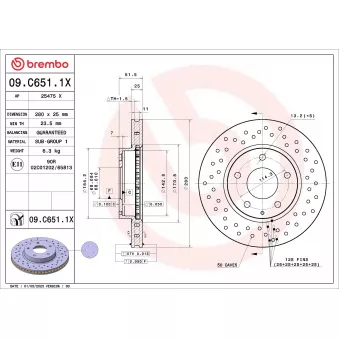 Jeu de 2 disques de frein avant BREMBO