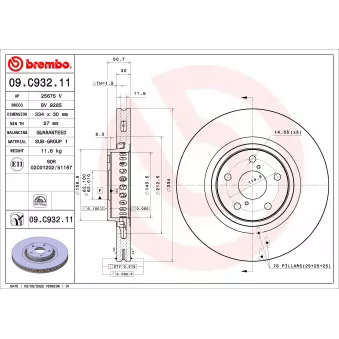 Jeu de 2 disques de frein avant BREMBO