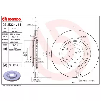 Jeu de 2 disques de frein avant BREMBO