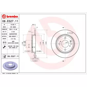 Jeu de 2 disques de frein avant BREMBO