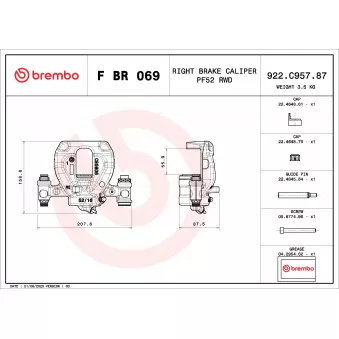 Étrier de frein BREMBO F BR 069