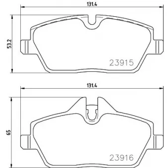 Jeu de 4 plaquettes de frein avant BREMBO P 06 091E