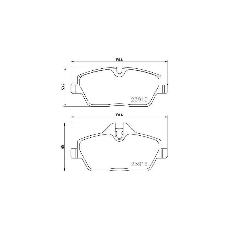 Jeu de 4 plaquettes de frein avant BREMBO P 06 091E