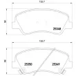 Jeu de 4 plaquettes de frein avant BREMBO P 18 025X - Visuel 1