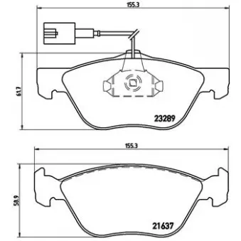 Jeu de 4 plaquettes de frein avant BREMBO P 23 077X