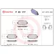 Jeu de 4 plaquettes de frein arrière BREMBO P 23 177X - Visuel 1
