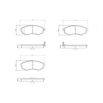 Jeu de 4 plaquettes de frein avant BREMBO