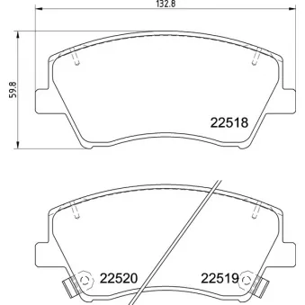 Jeu de 4 plaquettes de frein avant BREMBO P 30 107E