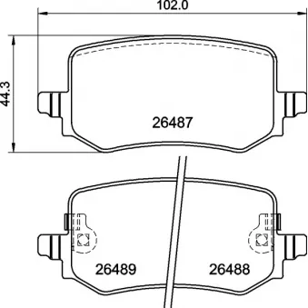 Jeu de 4 plaquettes de frein arrière BREMBO P 30 139