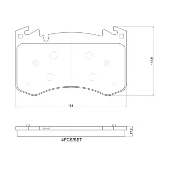 Jeu de 4 plaquettes de frein avant BREMBO P 44 031