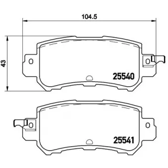 Jeu de 4 plaquettes de frein arrière BREMBO P 49 047X