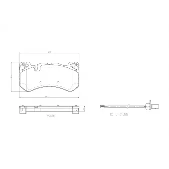 Jeu de 4 plaquettes de frein avant BREMBO P 50 164