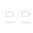 Jeu de 4 plaquettes de frein arrière BREMBO P 50 169 - Visuel 1