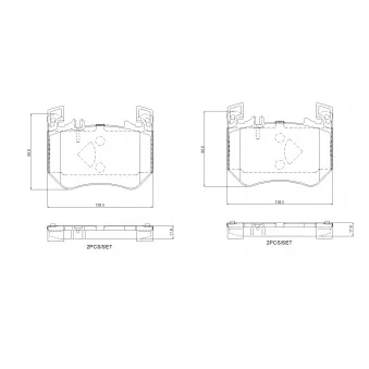 Jeu de 4 plaquettes de frein avant BREMBO P 50 171