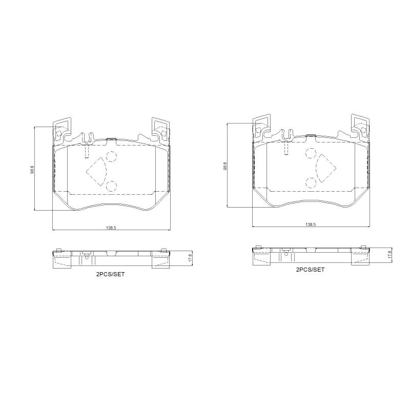 Jeu de 4 plaquettes de frein avant BREMBO P 50 171