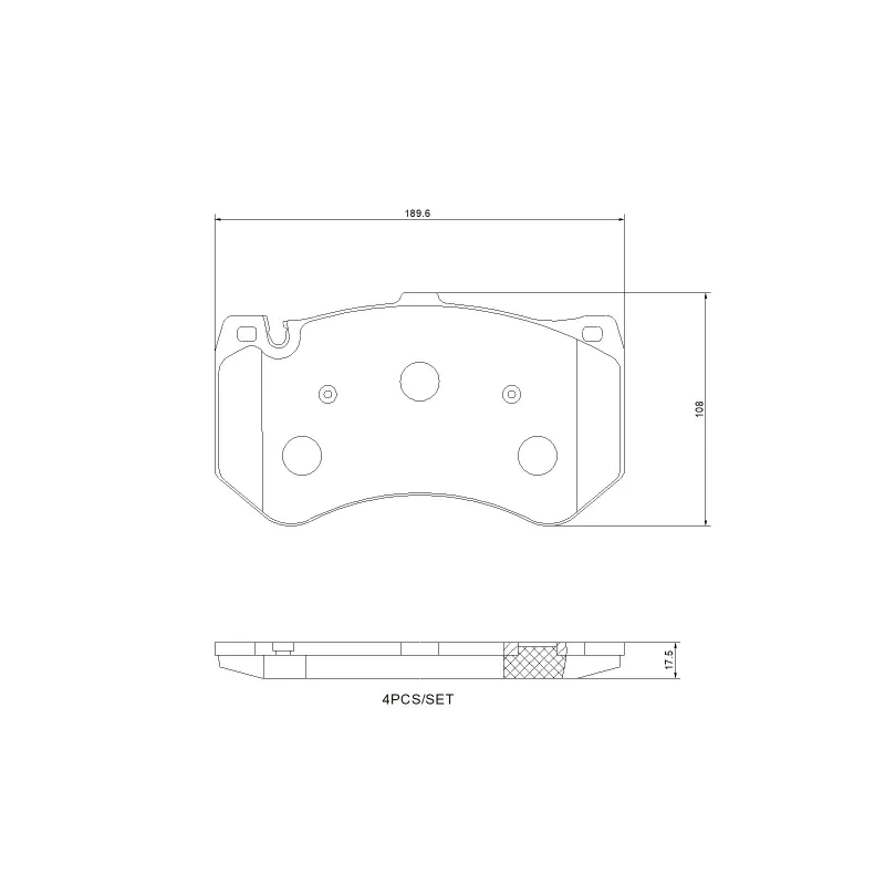 Jeu de 4 plaquettes de frein avant BREMBO P 50 178