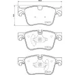Jeu de 4 plaquettes de frein avant BREMBO P 61 127X - Visuel 1
