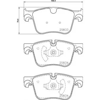 Jeu de 4 plaquettes de frein avant BREMBO P 61 127X