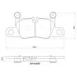 Jeu de 4 plaquettes de frein arrière BREMBO P 65 044 - Visuel 1