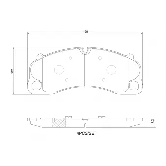 Jeu de 4 plaquettes de frein avant BREMBO P 65 045