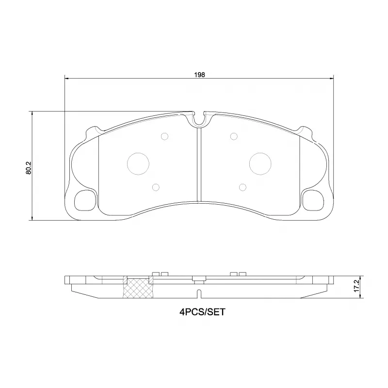 Jeu de 4 plaquettes de frein avant BREMBO P 65 045