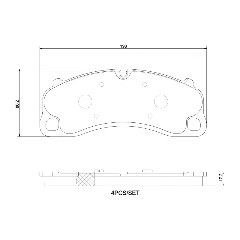 Jeu de 4 plaquettes de frein avant BREMBO P 65 048