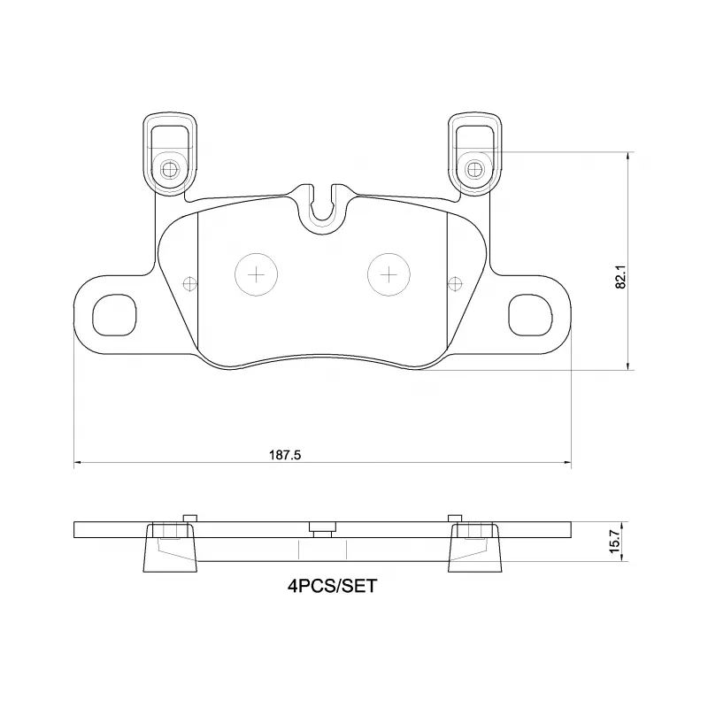 Jeu de 4 plaquettes de frein arrière BREMBO P 65 056