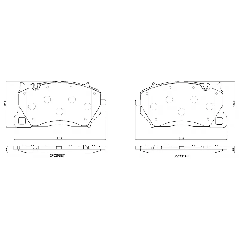 Jeu de 4 plaquettes de frein avant BREMBO P 65 057
