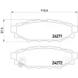 Jeu de 4 plaquettes de frein arrière BREMBO P 78 020X - Visuel 1
