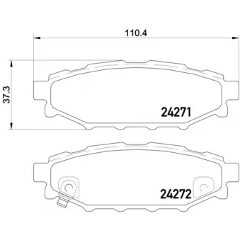 Jeu de 4 plaquettes de frein arrière BREMBO P 78 020X