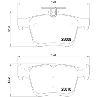 Jeu de 4 plaquettes de frein arrière BREMBO P 85 125E